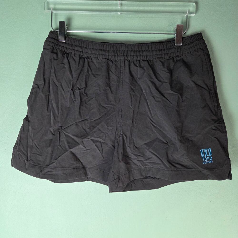 Topo Designs Womens Large Black Global Shorts Athletic Workout Activewear Travel